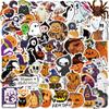 100PCS Halloween Stickers Halloween Pumpkin Theme Stickers Halloween Party Gifts for Adults Happy Holiday Sticker Waterproof Cute Helloween Cartoon Sticker for Kids view 1