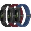 WolliLe Braided Stretchy Watch Band Compatible with Fitbit Inspire 3/2/HR/Ace 2, Soft Adjustable Nylon Loop Elastic Strap Sport Replacement Wristband for Women Men view 1