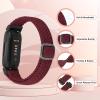 WolliLe Braided Stretchy Watch Band Compatible with Fitbit Inspire 3/2/HR/Ace 2, Soft Adjustable Nylon Loop Elastic Strap Sport Replacement Wristband for Women Men view 3