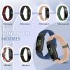 WolliLe Braided Stretchy Watch Band Compatible with Fitbit Inspire 3/2/HR/Ace 2, Soft Adjustable Nylon Loop Elastic Strap Sport Replacement Wristband for Women Men view 4