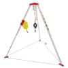 Cbhfmljd Confined Space Tripod Kit, 2600lbs Winch Rescue Tripod with Fall Arrester Confined Space Rescue Tripod Height Adjustable 65.62ft Wire for Down Wells, Road Construction, Fire Rescue view 1