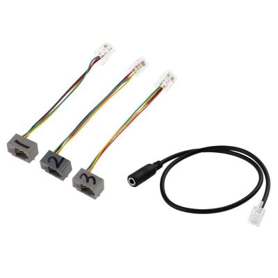 HXNH RJ9 4P4C Male to 3.5mm Female Adapter cable with 3.5mm Headset to RJ9 Desk Phones with Jumper Wire for Phone