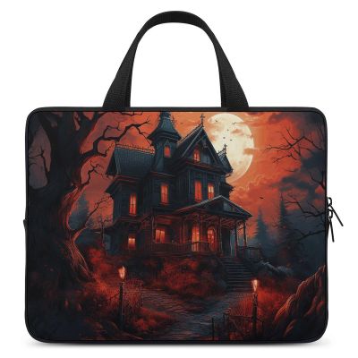 FHPCE Laptop Shoulder Bag 17inch Laptop Bag Computer Bag A House in The Dark Messenger Bag for Unisex