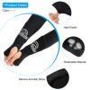 PATIKIL Volleyball Arm Sleeves, 4 Pcs Passing Forearm Sleeves with Protection Pads Thumbhole Arm Guards for Youth Men Women, Gray view 3