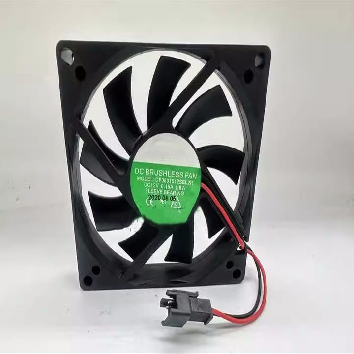CAXFRTE for DF0801512SEL2R 12V 0.15A 1.8W 8CM 8015 Fan, 4, black