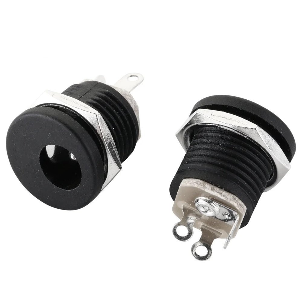 10Pcs DC-022 5.5x2.1mm DC Power Female Socket Supply Connector 5.5 * 2.5mm 3 Pin Panel Mount Adapter Connectors(10PCS DC-022 PIN2.0)