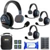 Eartec ETP4S Ultralite PRO16 Hands Free Full Duplex Wireless Headset Communication for 4 Users  4 Single Ear Headsets, Up to  Mile Range, with SolidSignal Cleaning Wipes Bundle view 1