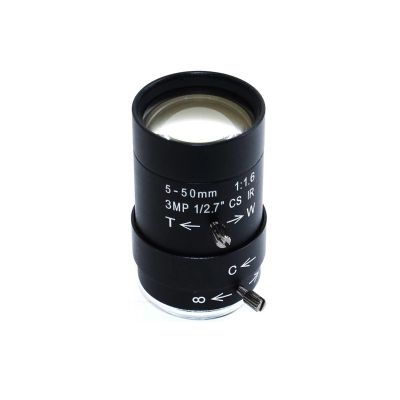 HD 3Megapixel CCTV Lens Varifocal 5-50mm CS Mount Format 1/2.7" Aperture F1.6 for Surveillance Cameras