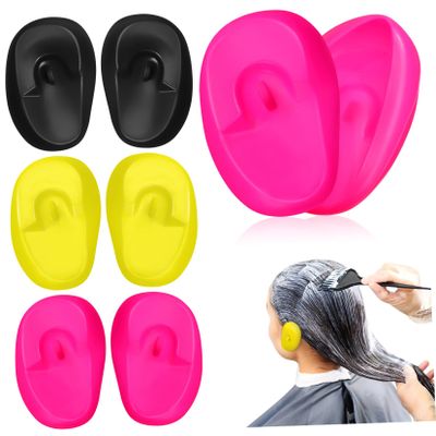 6 Piece Plastic Ear Protectors for Hair Dyeing and Shower Use