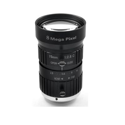 HD 8MP CCTV Lens 75mm C Mount Manual Iris Manual F2.8 Aperture 1" Image Format Camera Industrial Lens