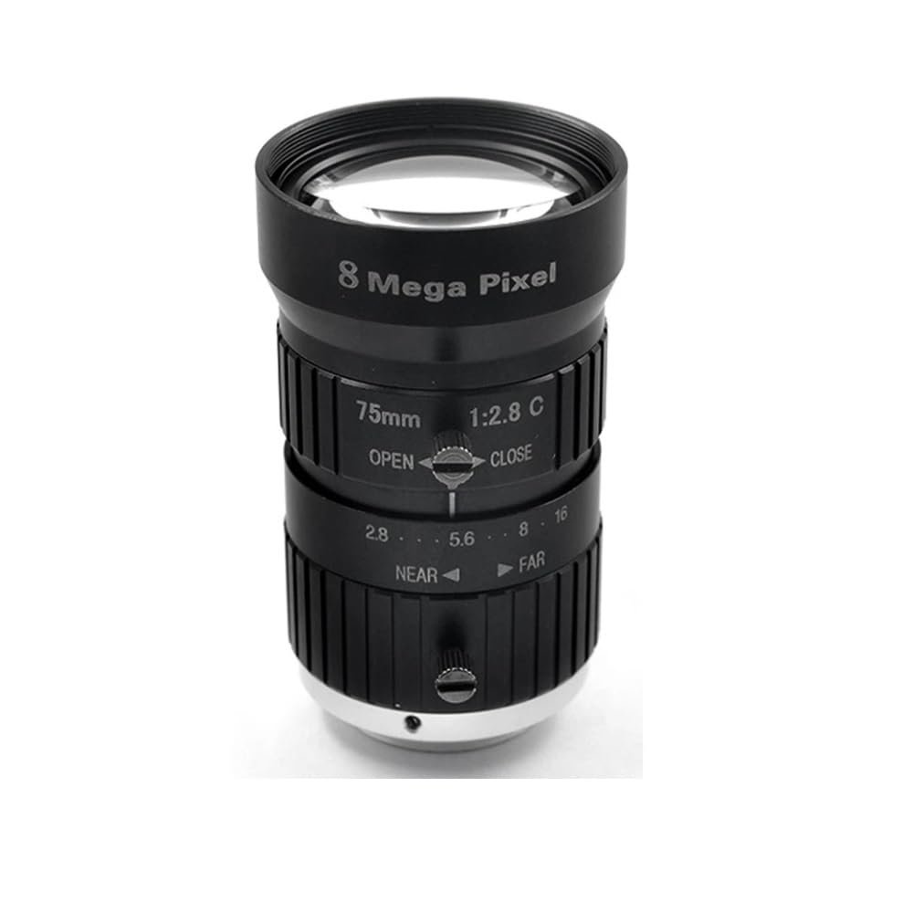 HD 8MP CCTV Lens 75mm C Mount Manual Iris Manual F2.8 Aperture 1" Image Format Camera Industrial Lens