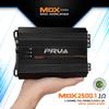 PRV Audio MDX2500.1 1 Ohm Mini Car Audio Amplifier 1 Channel 2600 Watts RMS Ultra Compact Full Range Monoblock Class D Amp for Powersports, Motorcycles, ATV, for High Power Loudspeaker Systems view 2
