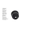 Pinhole Camera Lens 3.7mm M8 X P0.5 Mount 1080P 2 Megapixel 1/3" F2.2 with 650nm IR Filter for Mini CCTV Cameras view 4