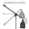 DirectNine Basics Professional Telescopic Boom Arm Light Stand with Sandbag for Studio Lighting Boom Arm with Stand, Black view 2