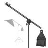 DirectNine Basics Professional Telescopic Boom Arm Light Stand with Sandbag for Studio Lighting Boom Arm with Stand, Black view 4