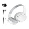 Belkin SoundForm Mini Kids Wireless Headphones w/Built-in Microphone, 30H of Playback Time, Fun Stickers, & Case - Over-Ear Headsets for Online Learning, School, iPhone, iPad, Galaxy, & More - White view 1
