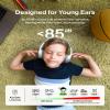 Belkin SoundForm Mini Kids Wireless Headphones w/Built-in Microphone, 30H of Playback Time, Fun Stickers, & Case - Over-Ear Headsets for Online Learning, School, iPhone, iPad, Galaxy, & More - White view 2