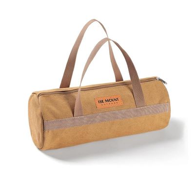 Tent Stakes Bag, Canvas Camping Storage Bags Essentials Accessories Tools Hiking Hunting Gear (Brown 40CM)