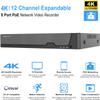 JideTech 4K 8 Channel PoE NVR, 8 Ports 16 CH Expandable Network Video Recorder for Home Surveillance System, Support 4K/2K/12MP/8MP/5MP/1080P IP Camera, Remote Access, 24/7 Recording, Up to 14TB HDD view 2