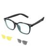 HUOSUC Smart Bluetooth Audio Glasses, Anti-Blue Light, Auto On/Off, Call/Music, Voice Assistant,Remote control of mobile phone camera function, Black Frameunisex view 1