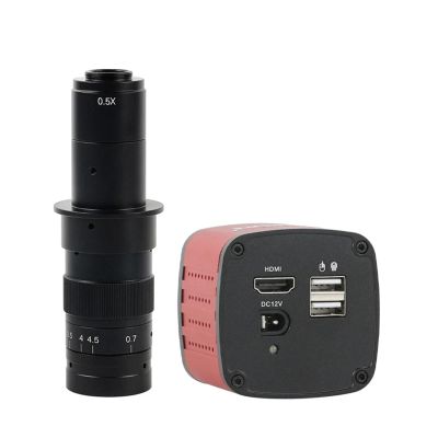 LIUZHENZHEN 4K UHD 60FPS IMX 334 HDMI Video Industrial Digital Video Microscope C Mount Camera for Stereo Trinocular Microscope(with 180x Lens)