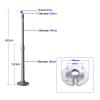 LHXEQJAM 20-40cm Wall Mount Aluminum Bracket 15kg Capacity 360 Degree Adjustable Projector Ceiling Mount Bracket view 3