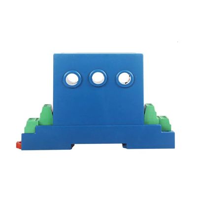 GVMUKNYE Aperture 4mm Perforated Three-Phase AC Current Transmitter AC0-5A 10A to 4-20mA 0-20mA Isolated Output Conversion Module(0-20A AC,4-20MA_DC 12V)