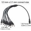 AIMHDUTY 1 to 8 Way DC Power Splitter Cable 4-Pack, Made with Pure Copper, 5.5mm x 2.1mm Connector, Support 12V 5A for CCTV Cameras and LED Strip view 4