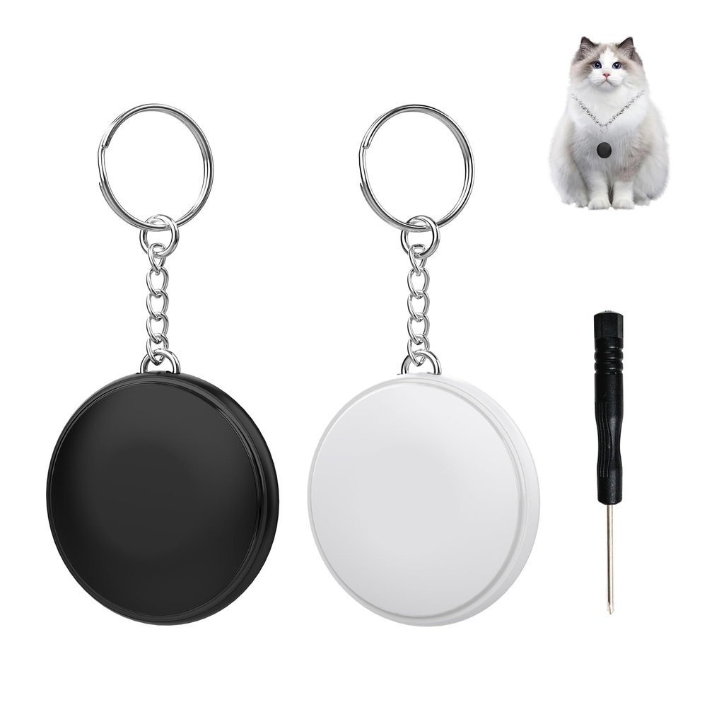 Bluetooth Tracker Only Compatible with Apple iOS MFi Certified Key Tracker for Car Keys,Wallet,Device Key Finder Locator with Sound GPS Tracker for Cats,2-Pack