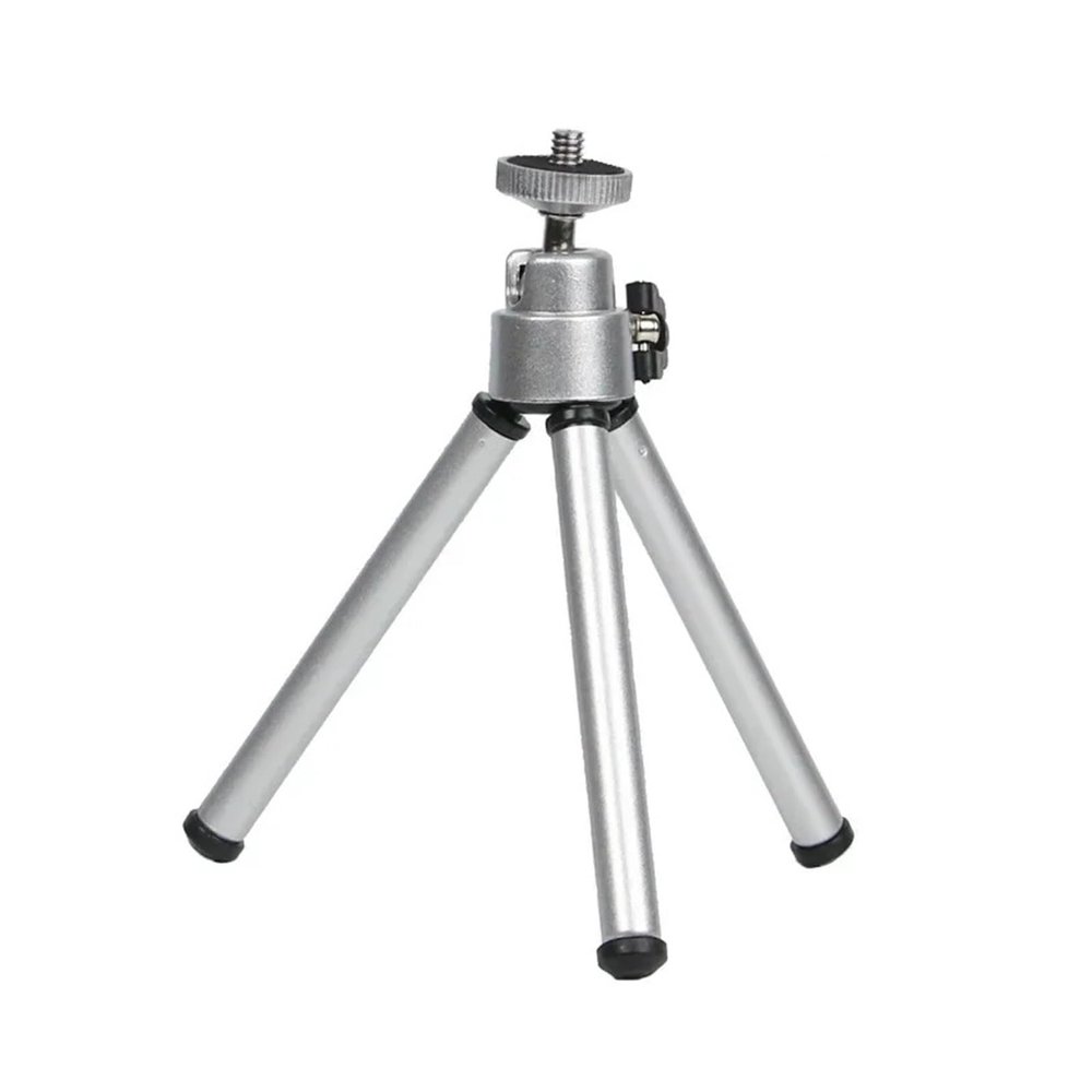 LHXEQJAM Mini Flexible Tripod 2 Section Stand for Projector Camera Desktop(Silver)