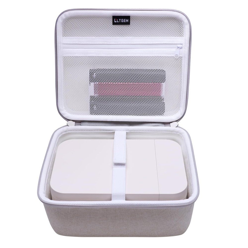 LTGEM Case Compatible with Liene M100 4x6 Photo Printer/HPRT CP4100 4x6 Photo Printer and Photo Paper, Beige(Case Only)