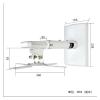LHXEQJAM M5-2533 250-330mm 400-650MM Metal Full-Motion Telescopic Long and Short Throw Projector Wall Mount Bracket 3 4 Legs Retractable(250mm-330mm) view 3