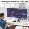 Monitor Desk Mount Fits 22-42'' Heavy Duty Widescreen, Gas Spring Computer Monitor Stand for Desk, Holds 4.4-33 lbs Larger Screen, Ultrawide Monitor Arm with USB, VESA Mount Clamp/Grommet Base view 2