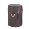 Personalized PU Leather Camera Lens Pouch, Thicken Lens Case for Photographer, Lens Protector fit for Micro-single Camera Lens, SLR Camera, Tele Lens (Dark Brown, length  110mm, diameter 75mm) view 1