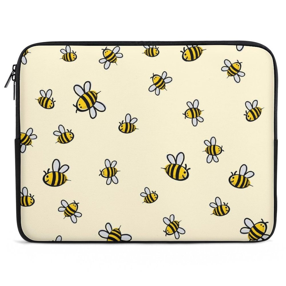 10 Inch Laptop Sleeves Cute Bee Pattern, Travel Carrying Laptop Case, Durable Tablet Briefcase Carrying Bag, Resistant Neoprene Laptop Case Sleeve