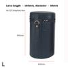 INKPO Personalized PU Leather Camera Lens Pouch, Thicken Lens Case for Photographer, Lens Protector fit for Micro-single Camera Lens, SLR Camera, Tele Lens (Black, length  165mm, diameter  85mm) view 2