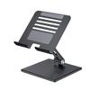 Carbon Steel Tablet Computer Stand Foldable Adjustable Support Stand Desk Storage Rack(Gray) (D As Show) view 1