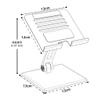 Carbon Steel Tablet Computer Stand Foldable Adjustable Support Stand Desk Storage Rack(Gray) (D As Show) view 2