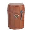 INKPO Personalized PU Leather Camera Lens Pouch, Thicken Lens Case for Photographer, Lens Protector fit for Micro-single Camera Lens, SLR Camera, Tele Lens (Brown, length  110mm, diameter 75mm) view 1