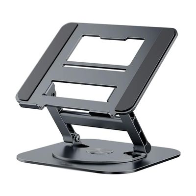 Laptop Stand 360 Rotatable Notebook Holder Liftable Desk Riser Stand Aluminum Alloy Stand Compatible(D) (D As Show)