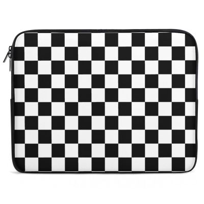 13 Inch Portable Laptop Sleeves, Briefcase Carrying Cover, Tablet Briefcase Carrying Bag, Resistant Neoprene Travel Carrying Case, Black and White Checkered