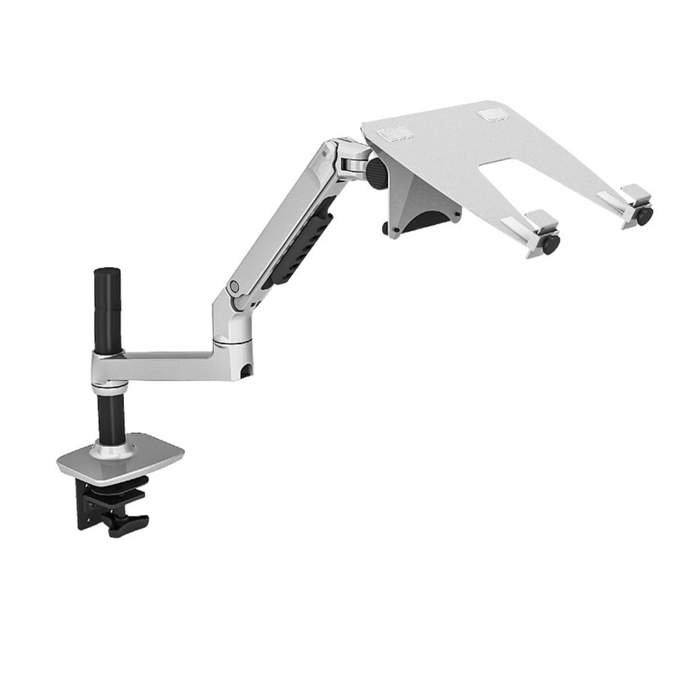 DL-8012LP 17" Laptop Desktop Stand Full Motion 17-38" Monitor Holder Mechanical Spring Arm Aluminum Support 3-11kg (Color : 30cm with Laptop 2) (30cm Silver)