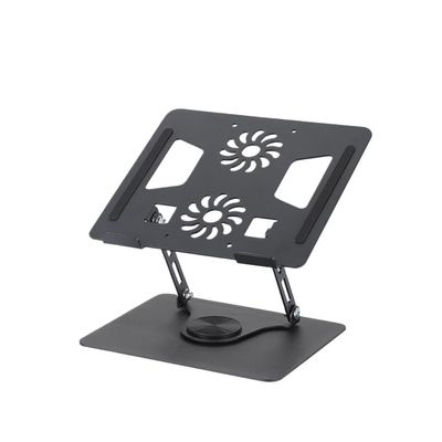 Aluminum Alloy Notebook Stand Desktop Rotating Lifting Cooling Bracket Flat fe Enlarged Computer Reading Shelf(OneColor) (D As Show)