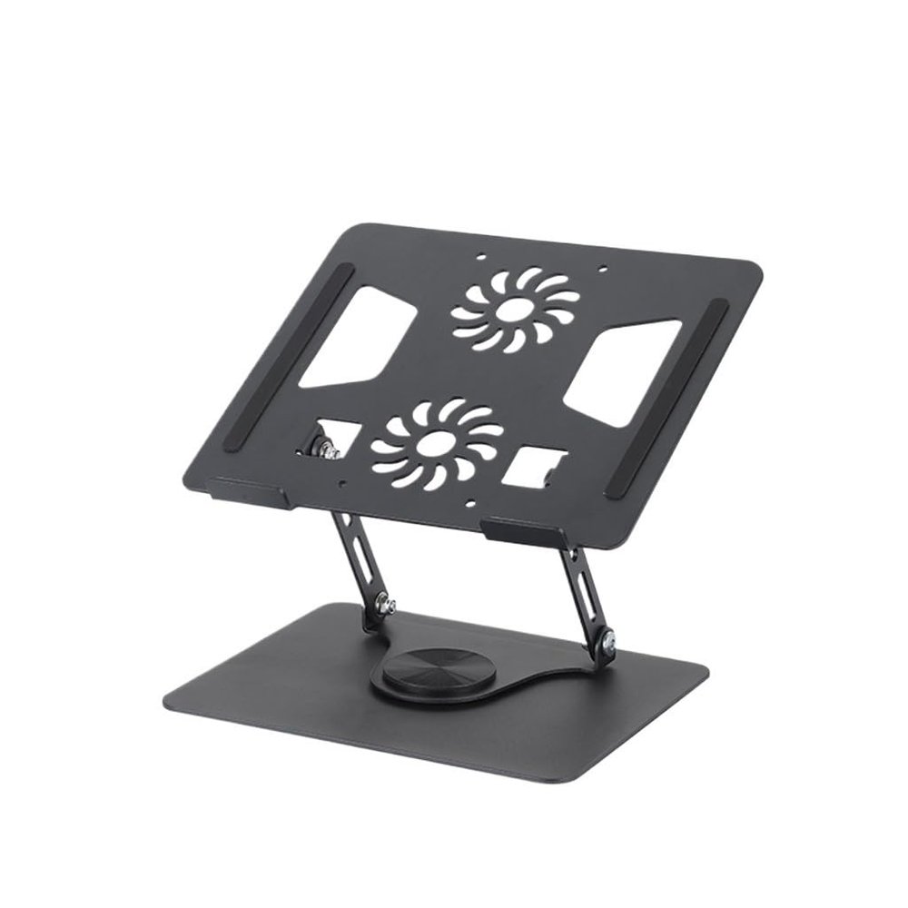 Aluminum Alloy Notebook Stand Desktop Rotating Lifting Cooling Bracket Flat fe Enlarged Computer Reading Shelf(OneColor) (D As Show)
