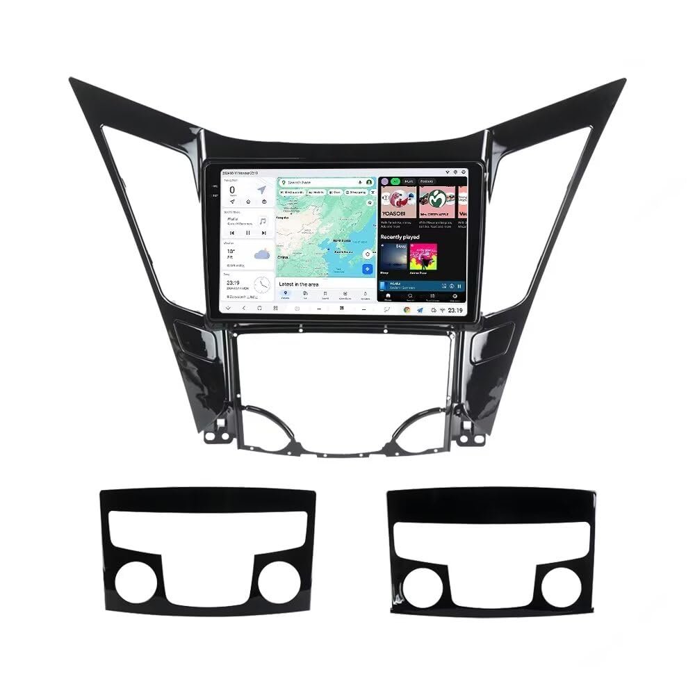 DUDUAUTO Android 13 Radio Stereo for Hyundai Sonata 2010-2015, Biorunn DUDU7 9.5 Inch 2K Dual Band GPS Wireless Car-Play Android Auto Navi Head Unit DSP AMP,12GB RAM 256GB ROM