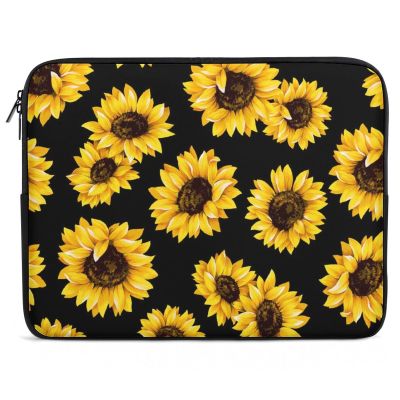 12 Inch Laptop Sleeves Yellow Sunflowers, Resistant Neoprene Notebook Computer Case, Slim Protective Notebook Computer Sleeve for Women Men