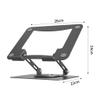 360 Rotatable Laptop Stand Adjustable Aluminum Alloy Notebook Stand for 13-17 Inch Laptop Foldable Bracket(White-Fruit peach5) (D As Show) view 3