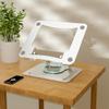 360 Rotatable Laptop Stand Adjustable Aluminum Alloy Notebook Stand for 13-17 Inch Laptop Foldable Bracket(White-Fruit peach5) (D As Show) view 4