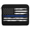 13 Inch Slim Laptop Sleeves Thin Blue Line Retro Vintage American Flag Police Pattern Black for Women Men, Resistant Neoprene Travel Carrying Laptop Case Sleeve, Durable Tablet Briefcase Carrying Bag view 1