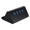 5Gbps High Speed Mini 4 Port USB3.0 HUB Splitter for Desktop Laptop with Stand Holder for Phone Tablet PC view 1